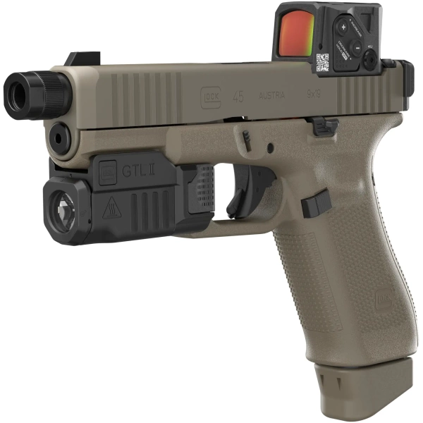 Glock - Pistole / 45 / MOS FS / M13x1LH / Hunter Edition / Green / mit AIMPOINT COA und GTL II / 9mm