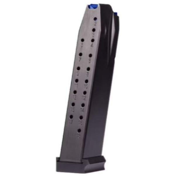 Walther - Magazin PDP PRO Full Size /PDP Match / PDP Steel Frame Match Kal. 9mm Para, 18 Schuss mit schwarzem Alu Boden