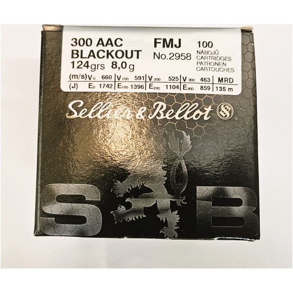 Sellier&Bellot - .300 AAC Blackout / 124grs / 8g / 100Stk.