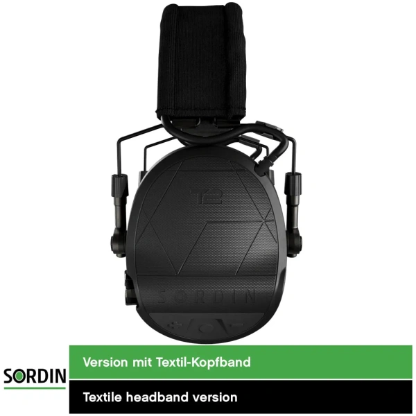 Sordin - Supreme T2 Kapsel-Gehörschutz aktiv mit Textil-Kopfband - Image 3