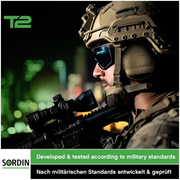 Sordin - Supreme T2 Kapsel-Gehörschutz aktiv mit Textil-Kopfband - Image 6