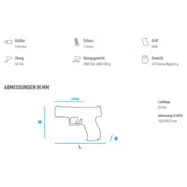 Walther - Pistole / PPK/S stainless / Kal. 9mm Kurz / 3,3 Lauf / 7 Schuss – Bild 4