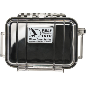 PELI™ - MicroCase 1010 / transparent mit schwarzer Auskleidung / ohne Schaum