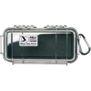 PELI™ - MicroCase 1030 / transparent mit schwarzer Auskleidung / ohne Schaum