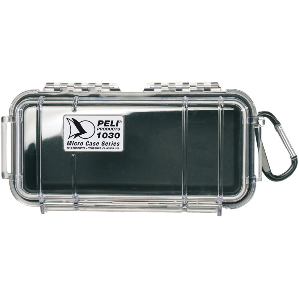 PELI™ - MicroCase 1030 / transparent mit schwarzer Auskleidung / ohne Schaum