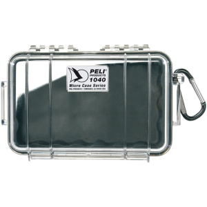 PELI™ - MicroCase 1040 / transparent mit schwarzer Auskleidung / ohne Schaum