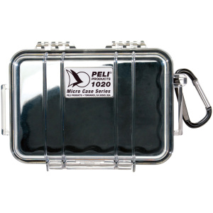 PELI™ - MicroCase 1020 / transparent mit schwarzer Auskleidung / ohne Schaum